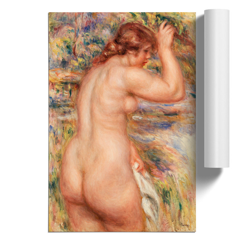 Nude Woman Vol.1 by Pierre-Auguste Renoir - Unframed Painting, 42cm H x 30cm W x 0.1cm D