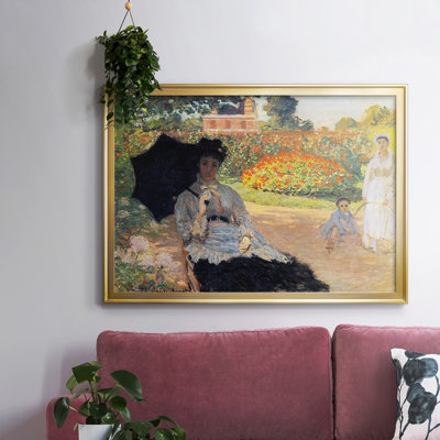 Camille Monet In The Garden, 1873, reproduction d'art sur toile