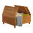 Barton Outdoor Eucalyptus Wood Coffee Table with Lift Top Storage Compartment, Brown