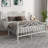 Queen Metal Platform Bed with Candle-Style Headboard and Footboard, Under-Bed Storage, Easy Assembly, Black-72567969-72567970