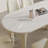 Creative oval dining table set-105980374