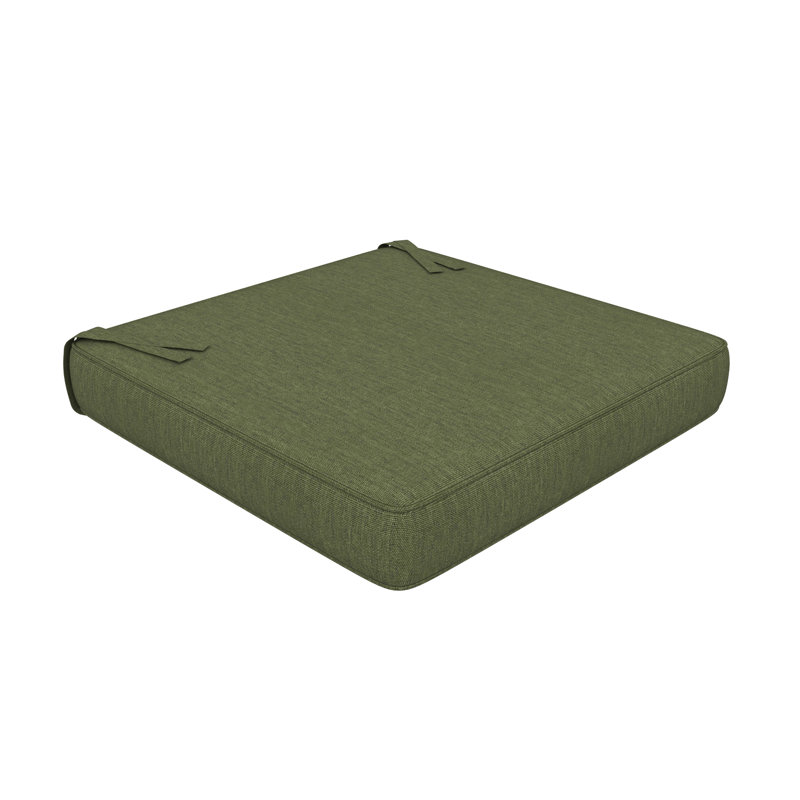 Sunbrella® Outdoor 3'' Dining Chair Seat Cushion, 18" W x 18" D, Canvas Fern