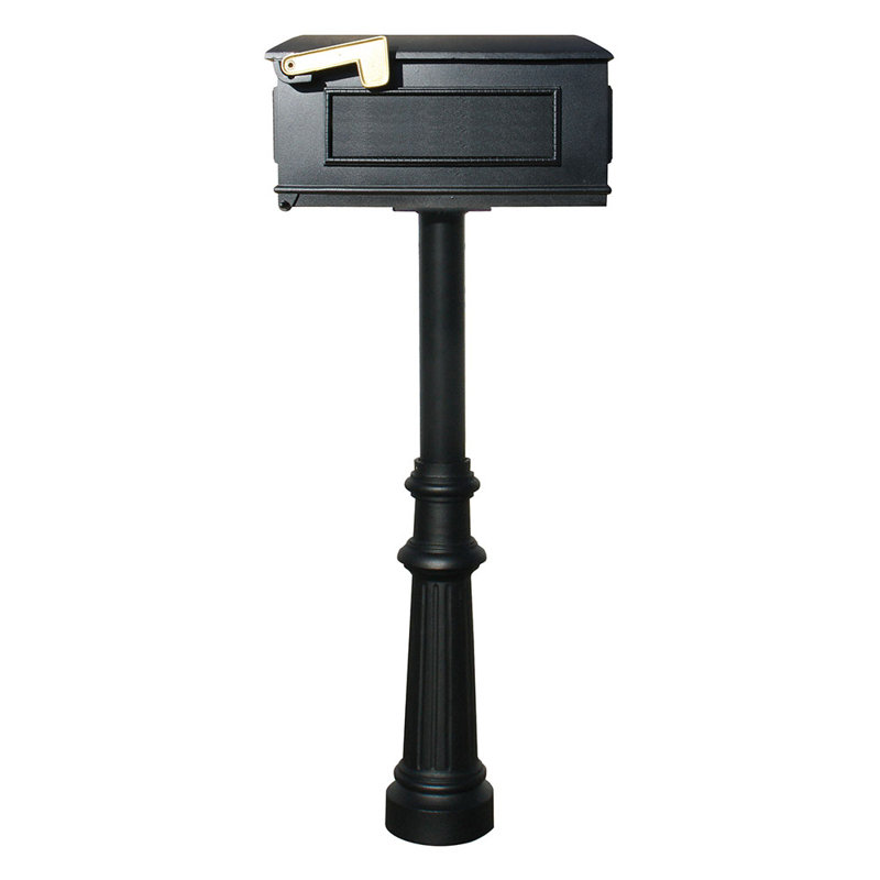 Hanford Aluminum Post Mounted Mailbox, Yes