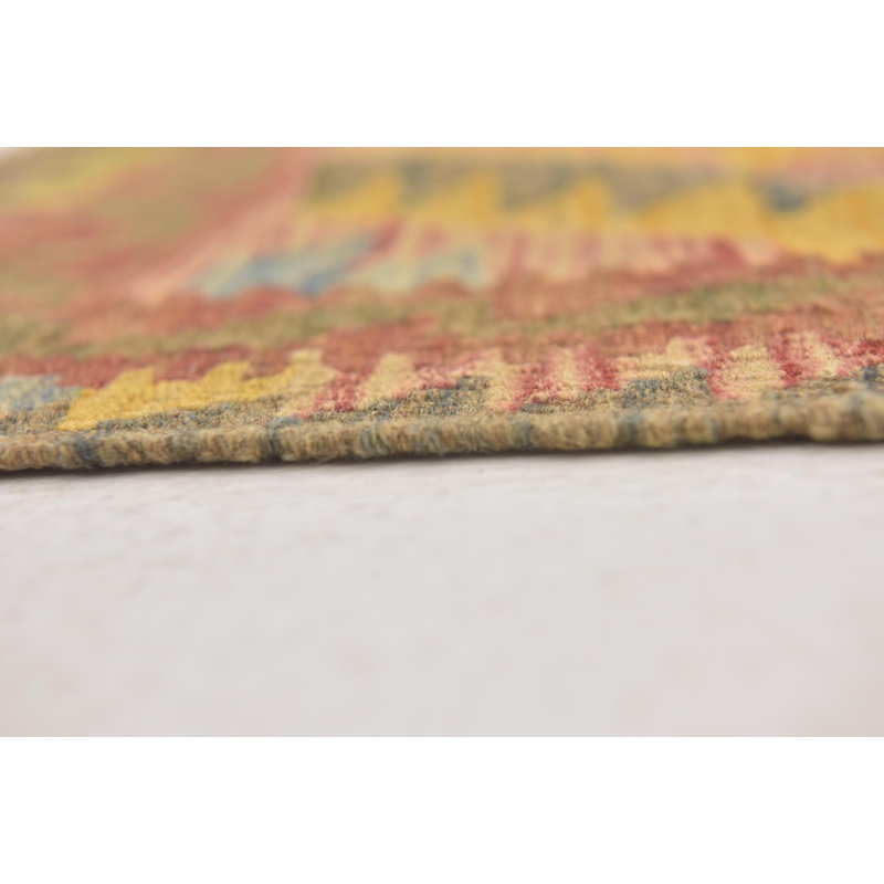 Lorain One-of-a-Kind 3'2" X 3'4" New Age Wool Area Rug in Puce