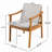 Outdoor Patio Acacia Wood Club Chair,Dining Chairs-1020585114