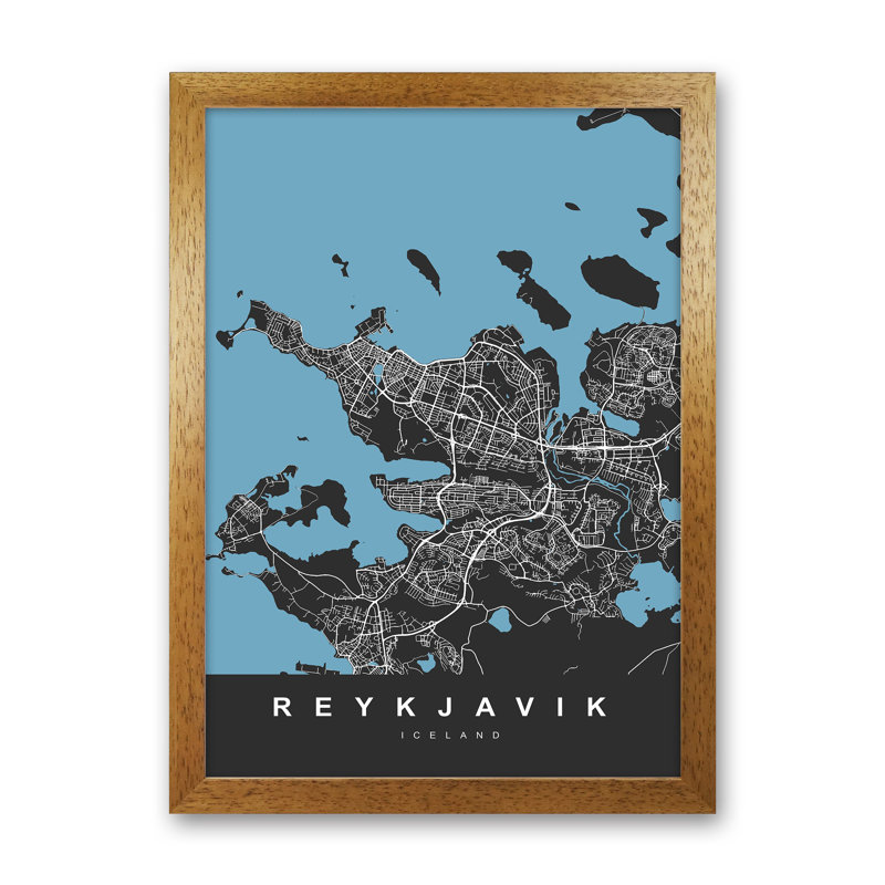 Reykjavik - Print, Brown Paper, 34cm H x 25cm W x 3cm D