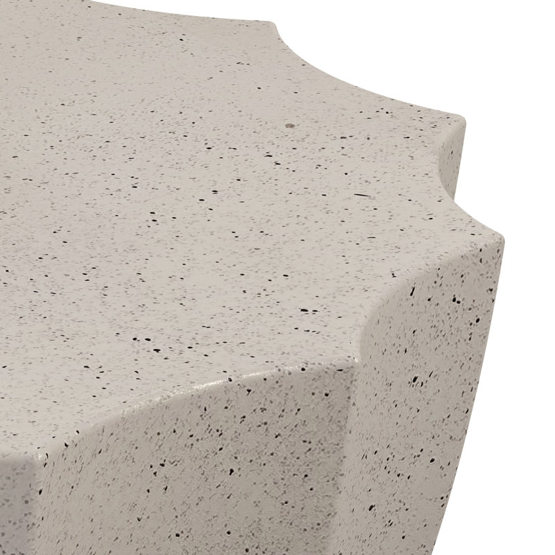 Table basse imperméable 35,43 po pour l'extérieur et l'intérieur, conception en ciment Mgo durable, convient aux terrasses, jardins, arrière-cours et salons