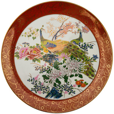 Assiette décorative en porcelaine faite à la main