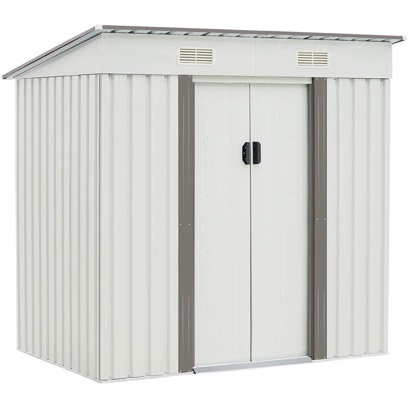 Couleur Abri de rangement en métal l 6 pi x P 4 pi, Blanc