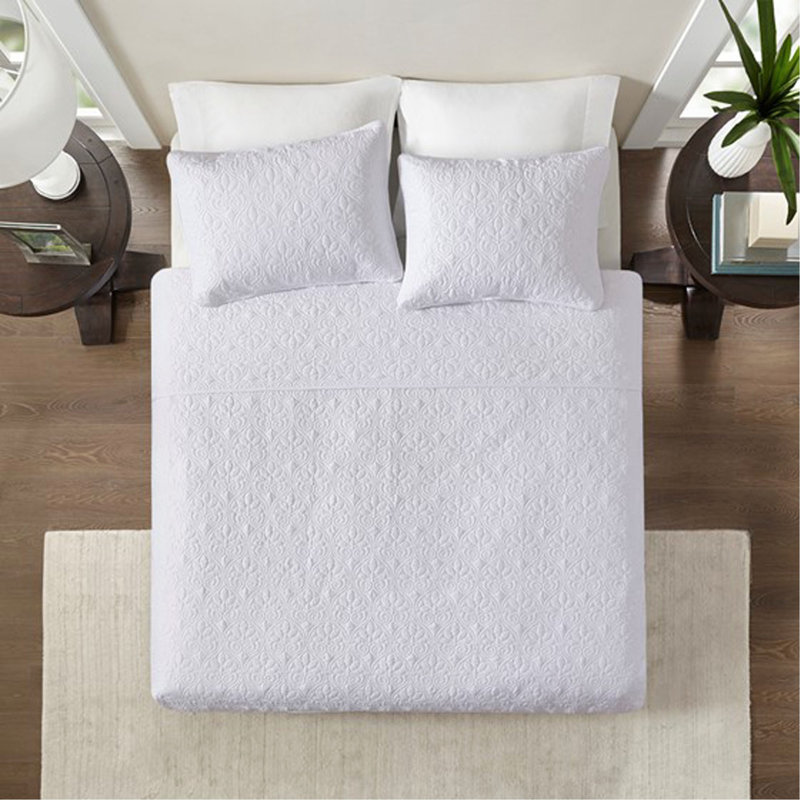 Reversible Quilt Set White Twin/Twin XL