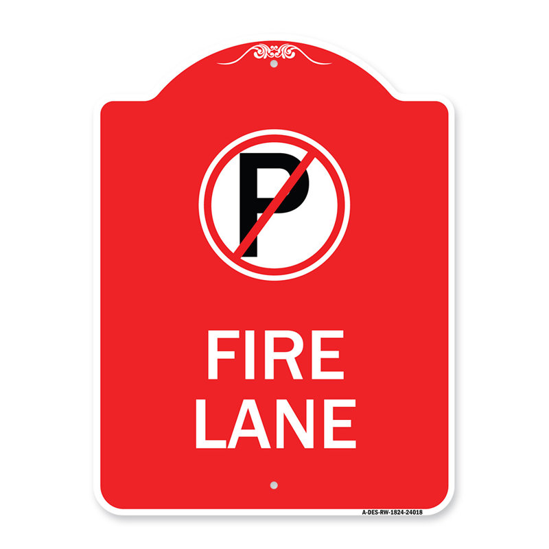 Enseigne Signmission Designer Series - allée de feu (sans symbole et graphique de stationnement) / 24017
