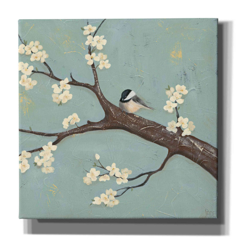 «Chickadee And Dogwood II», impression sur toile tendue, H 37 po x l 37 po x P 1,5 po