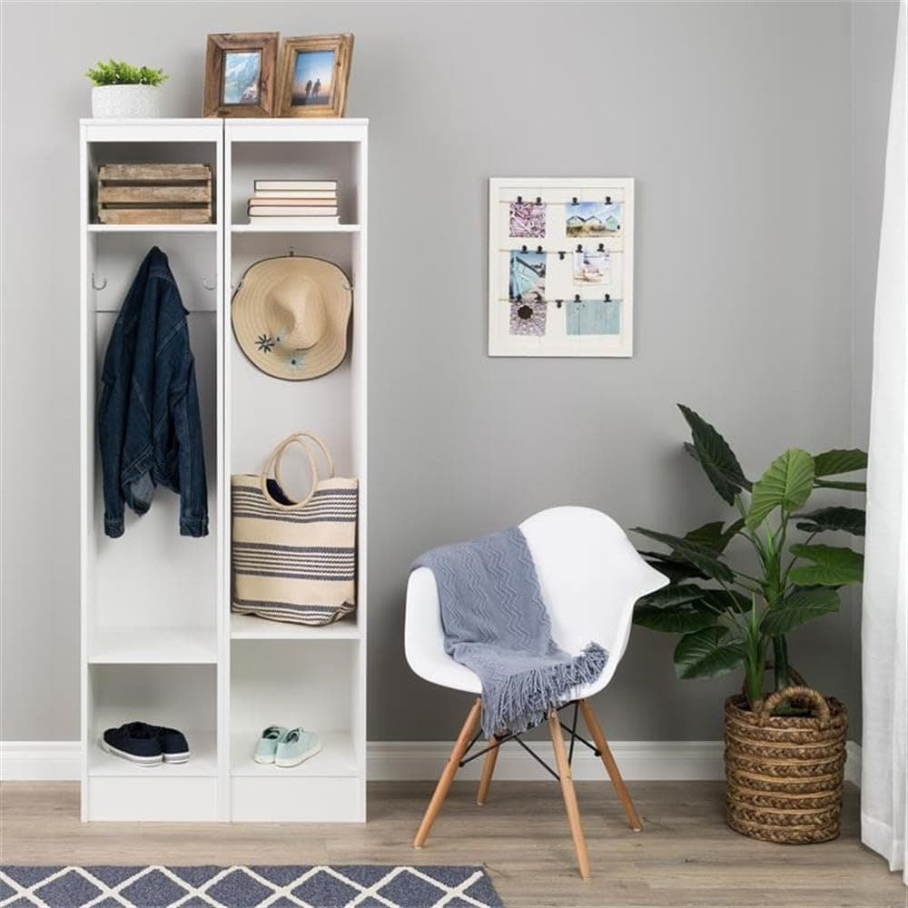 Rebrilliant Freestanding Narrow Coat Rack Hall Tree With 3 Hooks ...