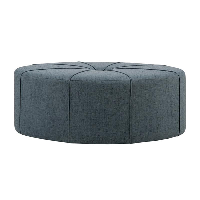 48" Ottoman,Polyester Fabric Large Cocktail Ottoman Modern Style For Living Room, Blue