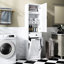 Armoire à linge blanche avec rangement efficace pour les articles de toilette pratiques et sales