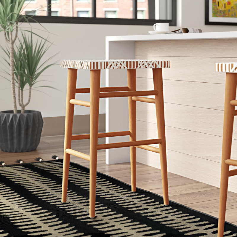 Tabouret de comptoir en cuir Kazbah, Tabouret de bar (siège d'une hauteur de 30 po)