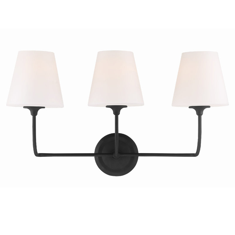 Sylvan 3 - Light Vanity Light, Black Forged