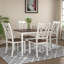 Ensemble de table de salle à manger 5 pièces, ensemble de table et chaises de cuisine en bois, espresso et blanc-130189250