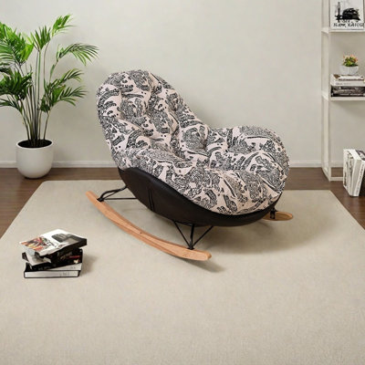 Chaise berçante ergonomique en chenille