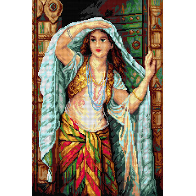 Orchidea Needlepoint canvas for halfstitch without yarn after William Clark Wontner - Lady of Baghdad 2970Q