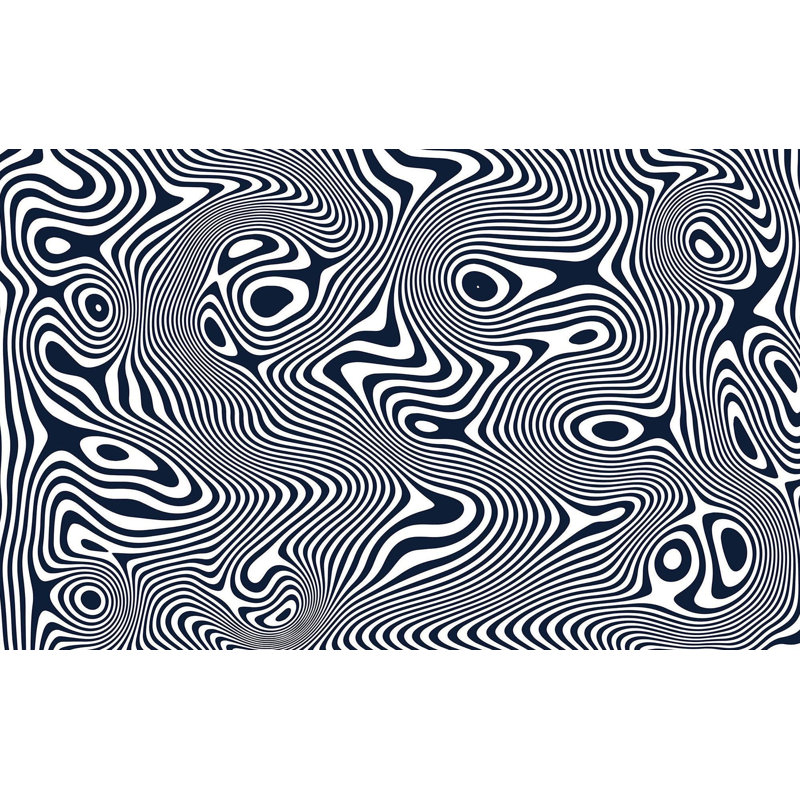 Papier peint de qualité supérieure - dessin au trait abstrait, L 96 po x l 120 po
