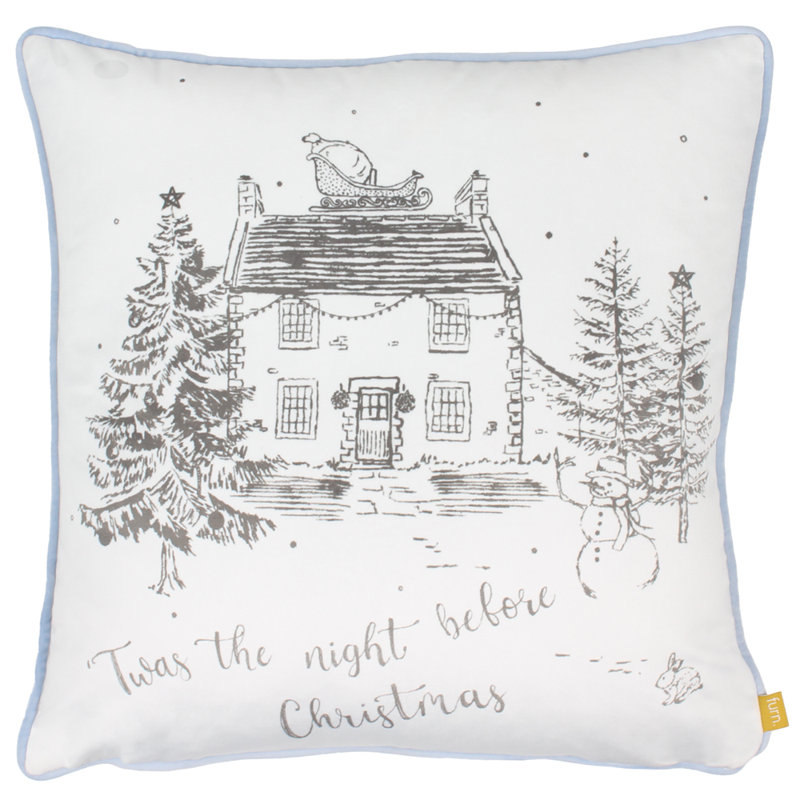 White Square Scatter Cushion with Filling