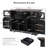 Kitchen Island with Drop Leaf, Power Outlet, Kitchen Storage Cart with 4 Door Shelves, Cross Barn Doors & Visual Glass Door, Rolling Kitchen Island on 4 Wheels for Kitchen-618467637