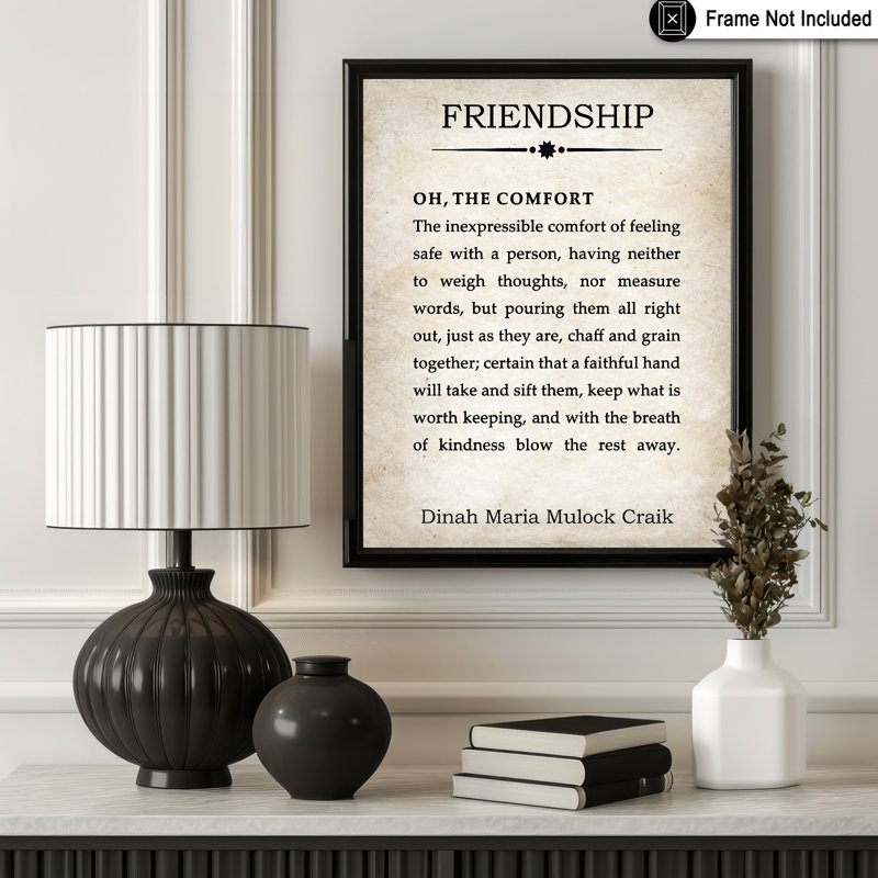 Citation de l'amitié, Unframed, Poster, 08"H x 10"W