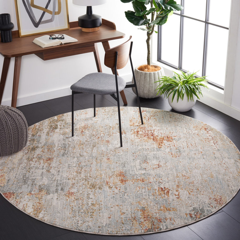 Laraway Performance Abstract Rug, Round 6'7"