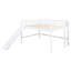 Lit mezzanine pleine grandeur avec glissade en blanc - Fabrication et délice enchanteur-1198177374-1198177373
