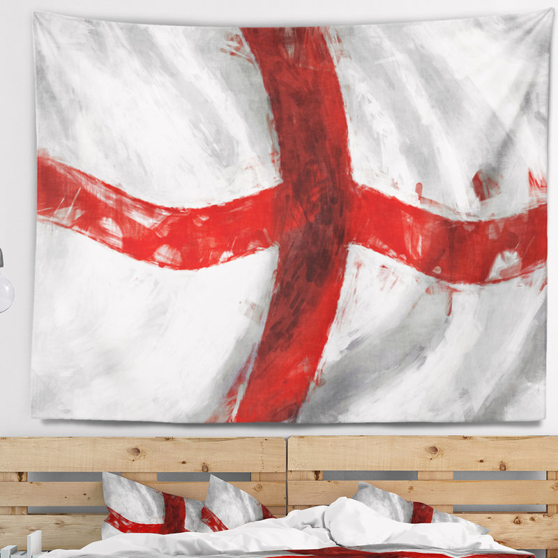 Drapeau de la tapisserie d'angleterre, H 50 po x l 60 po