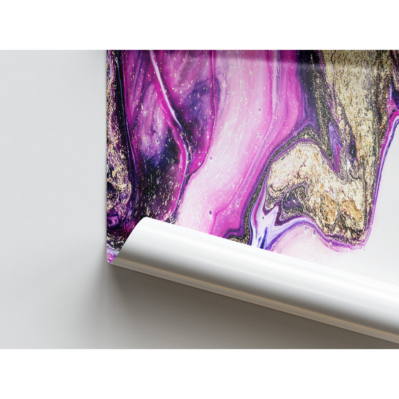 Luxurious Marble Abstract Canvas Art for Modern Wall Decor, 70 cm H x 100 cm W, Black Floater Framed
