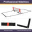 Filet de tennis portatif de 10 pi avec tennis / pickleball / badminton / mini tennis avec ligne latérale, rouge