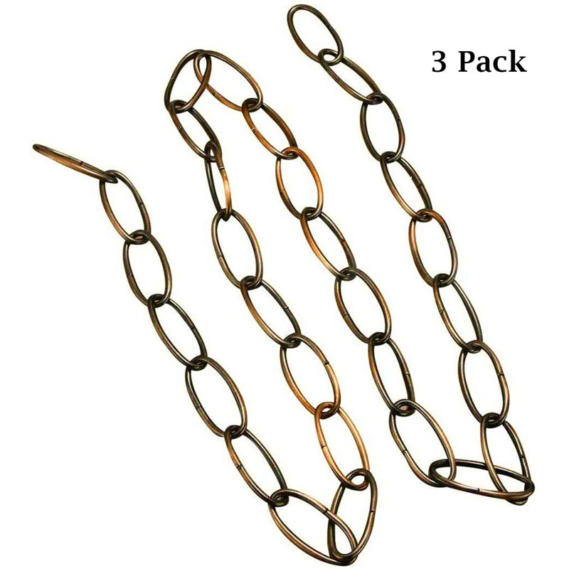 Vintage Lighting Hanging Chain For Lighting Ceiling Light, Yellow Brass