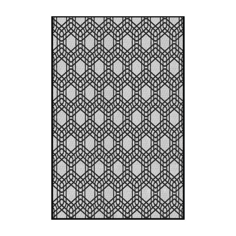 Geometric Indoor Rug, Rectangle 3' x 5'