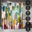 Americanflat 71x74 Shower Curtain - Abstract Design - Watercolor Strokes by Lisa Nohren-94846210