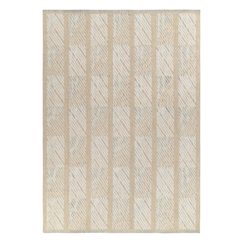 Scandinavian Wool Geometric Area Rug, Rectangle 12' x 18'