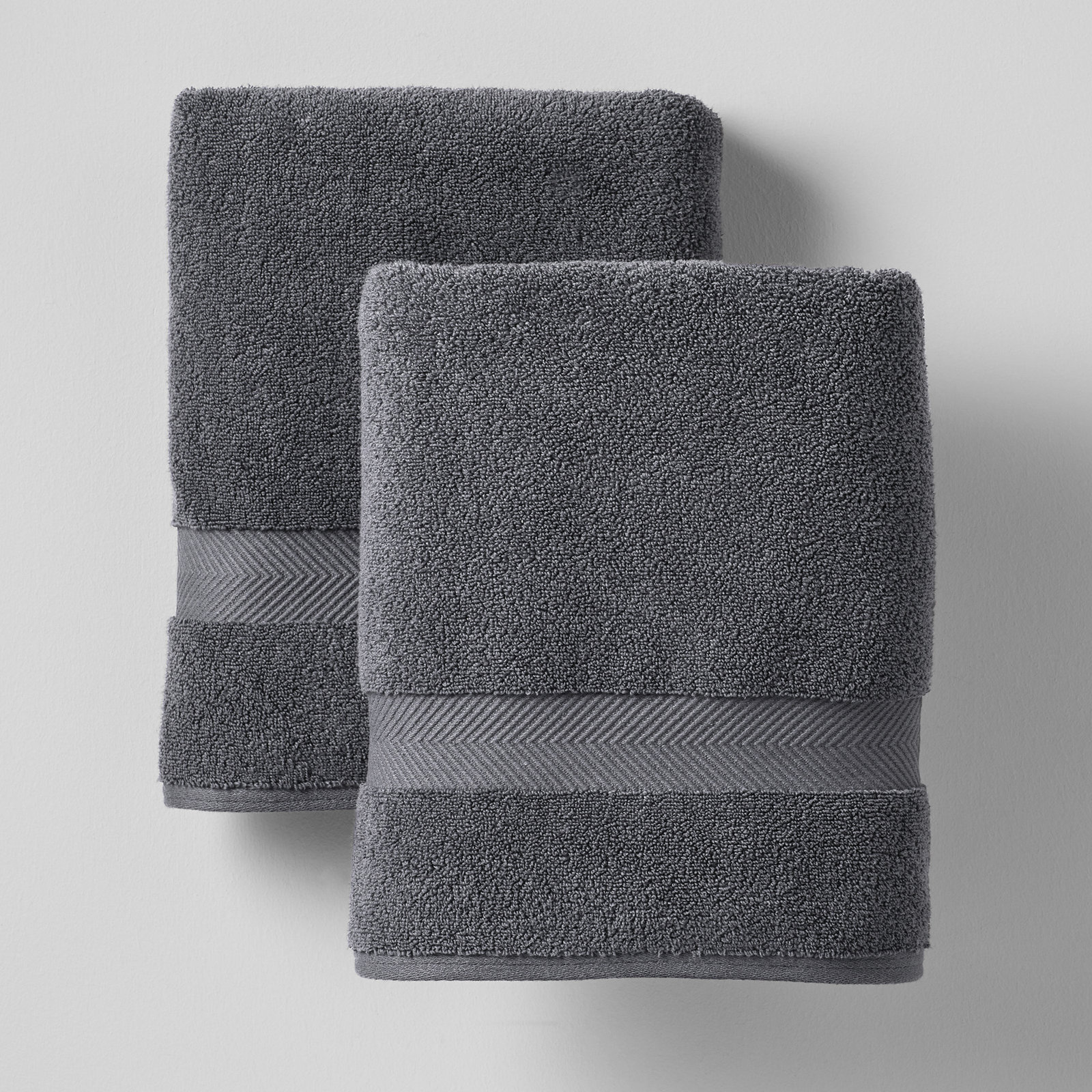 Rane Plush Cotton Bath Towel, Charcoal
