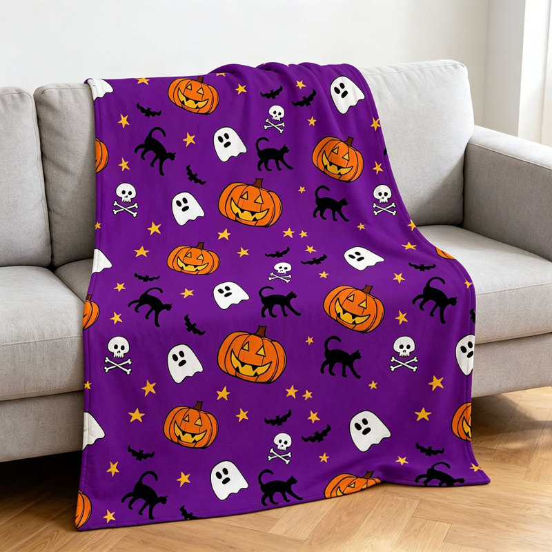 Couverture en molleton imprimé Halloween