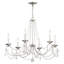 Lustre classique / traditionnel à 6 lumières de style candélabre avec détails en cristal Fabio-2073540055