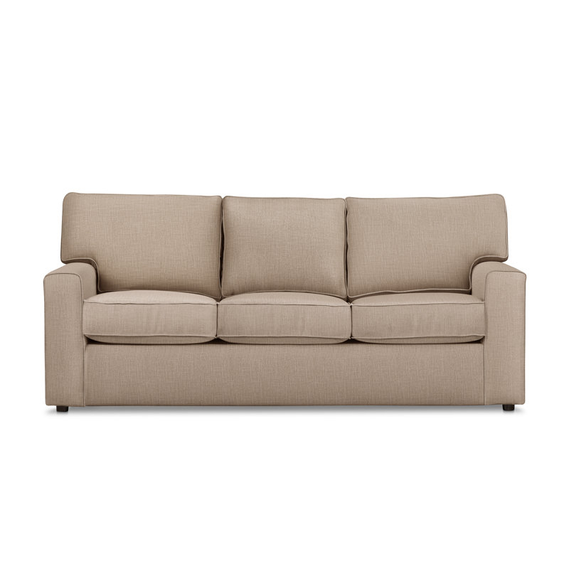 Yosef 82.5" Upholstered Sleeper Sofa, Conversation Linen Basketweave