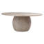 Belize 72" Round Reclaimed Pine Modern Dining Table with Ball Pedestal Base-124434256
