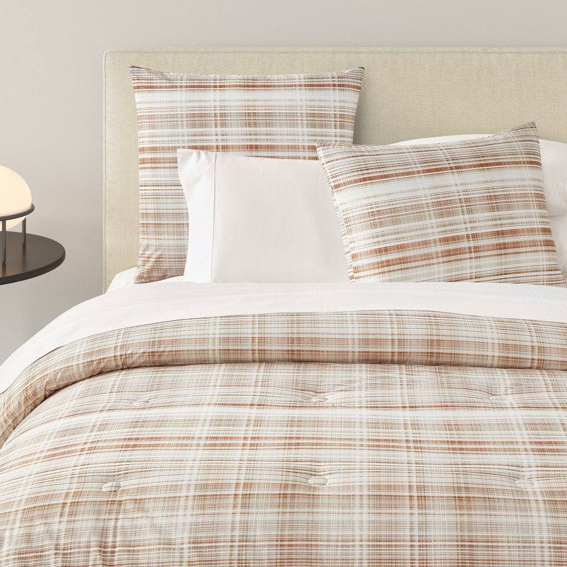 3 pièces Ensemble d'édredon cannelle, Édredon pour grand lit + 2 taies décoratives sta, Cannelle