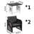 Lusana 2 - Person Solid Wood Top Trestle Base Dining Set