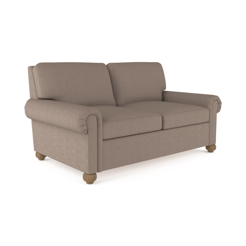 Leroy Loveseat, 36" H x 60" W x 43" D, Graphite Velvet 