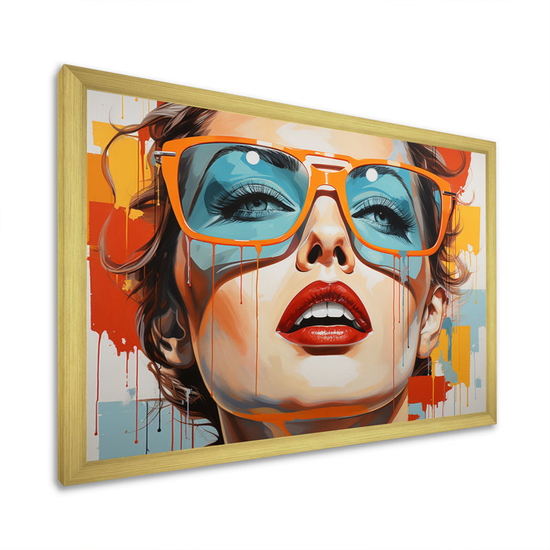 Pop Pop Inspiration II sur toile, H 30 po x l 40 po x P 1,5 po, Encadrement doré