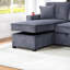 Ensemble de canapé convertible modulaire convertible en velours côtelé gris foncé