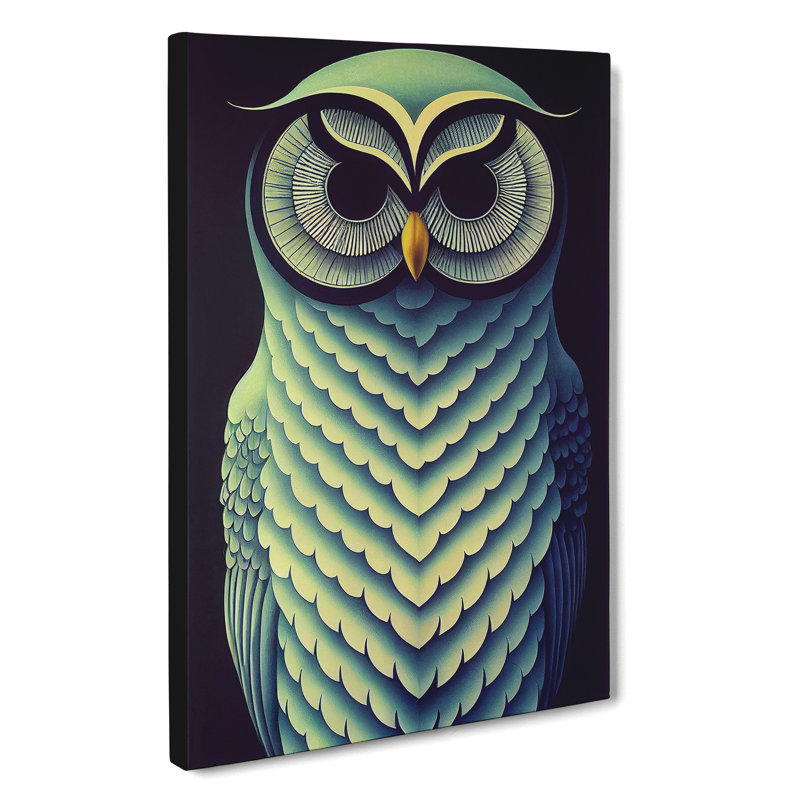 An Entrancing Owl - Wrapped Canvas, 76cm H x 50cm W x 3cm D