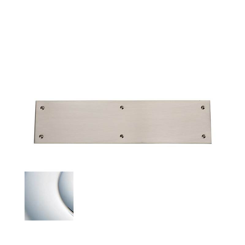 Beveled Edge Push Plate, Bright Chrome, 3.5" H x 15" W