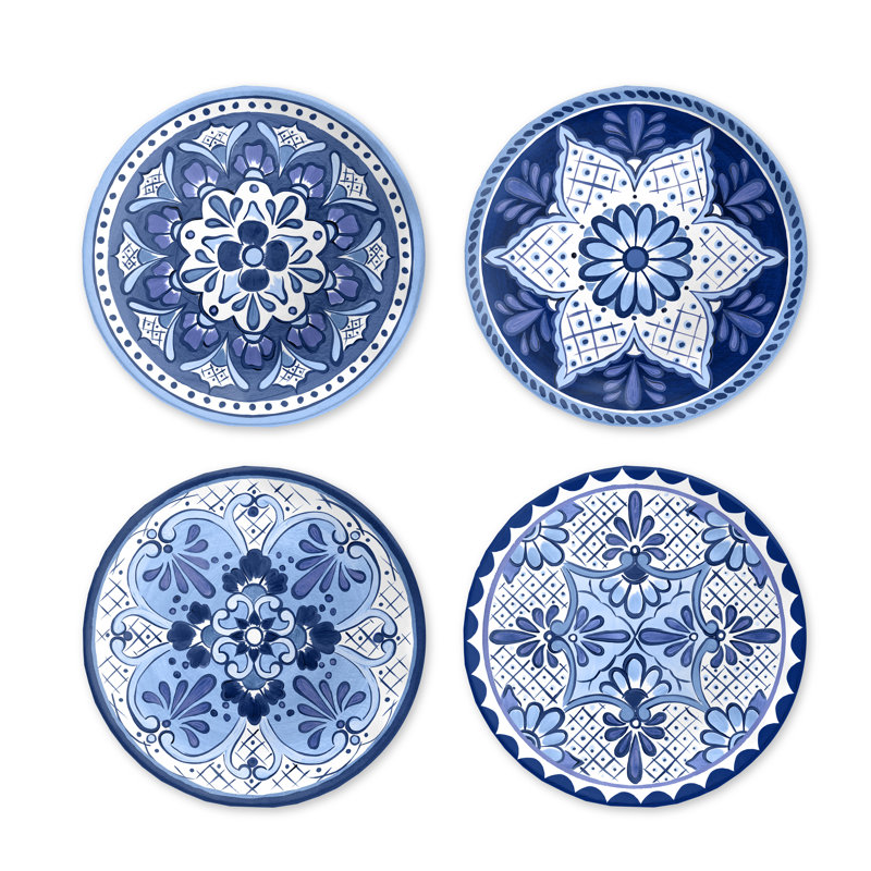 Assiette à salade en mélamine 8 po assortis Eldert